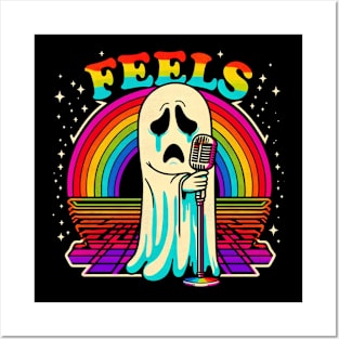 Feels, Retro Sad Ghost Illustration Posters and Art